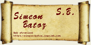 Simeon Batoz vizit kartica